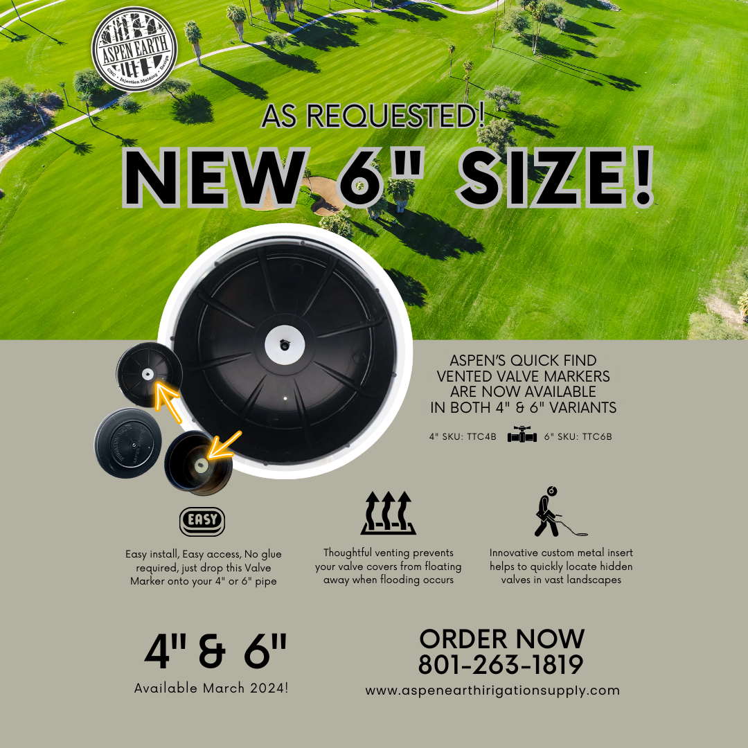 NEW!! 6" Vented Valve Marker W/ Metal Insert, Black