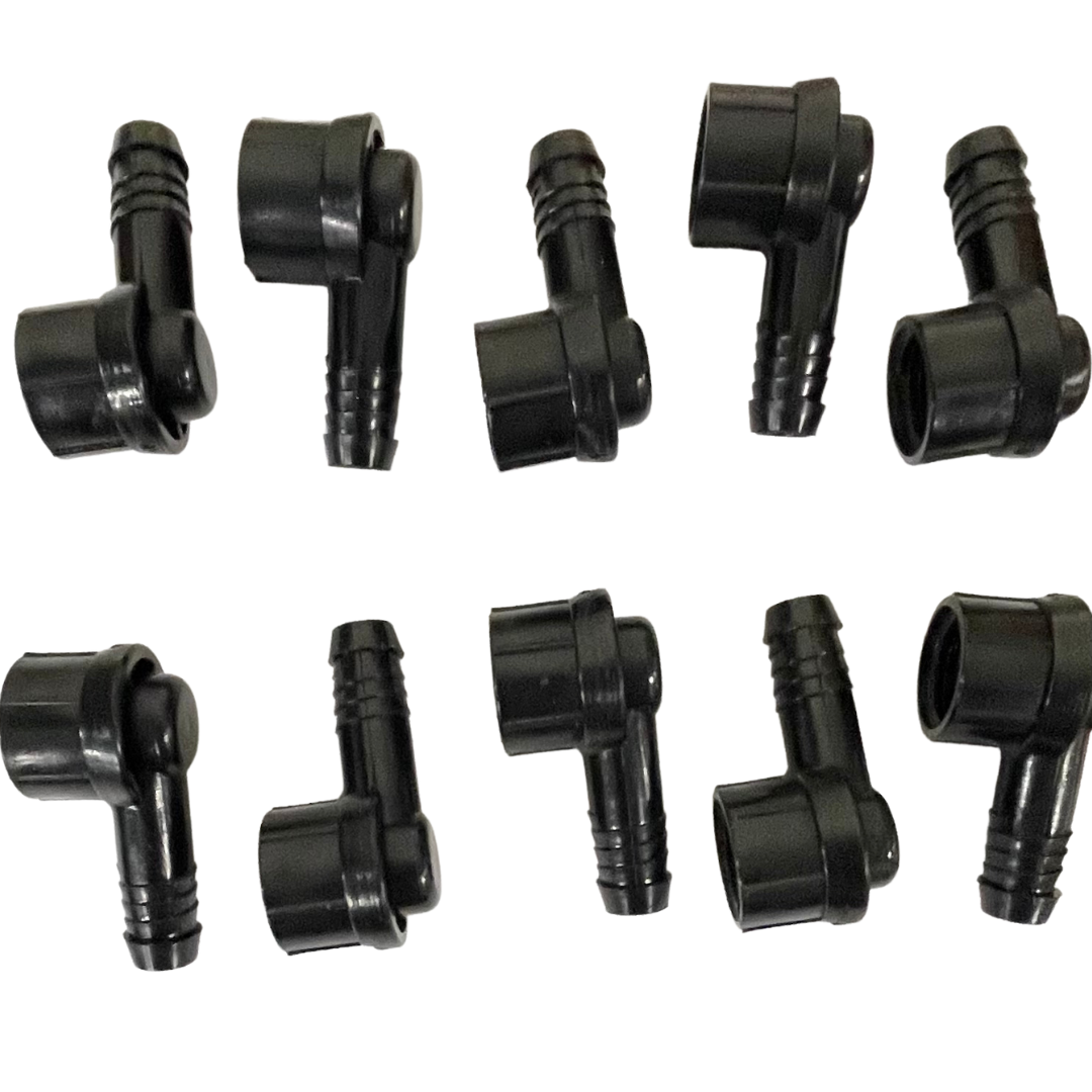 1/2" Elbow Barb FIPT 90-degree Swing Riser, Black