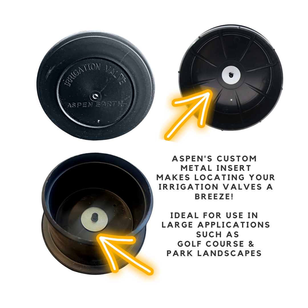 4" Vented Valve Marker W/ Metal Insert, Black