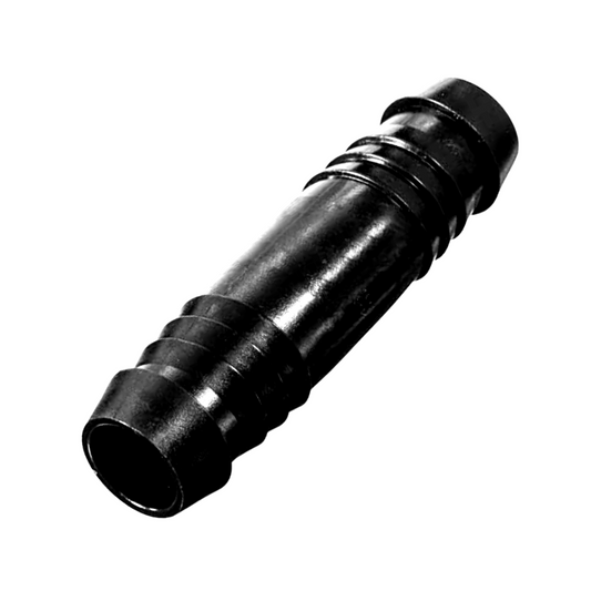 1/2" Straight Barb Coupling , Black (Discontinued / Limited Stock)