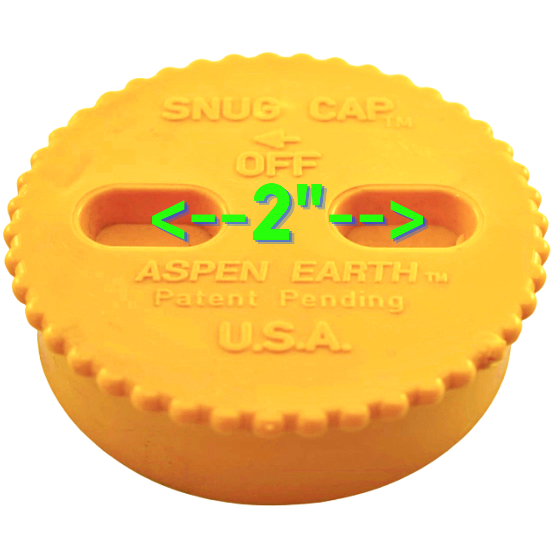 2" Aspen Earth Snug Cap Valve Marker, Yellow