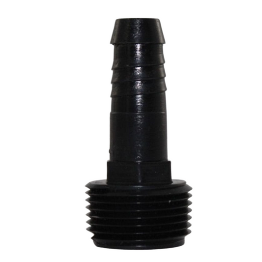 3/4" Straight Barb MPT Swing Riser, Black (Discontinued / Limited Stock)